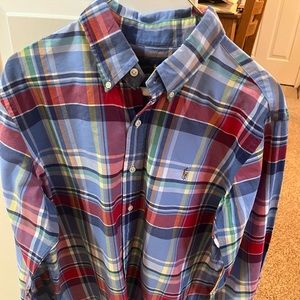 Men’s Plaid Polo Button Down